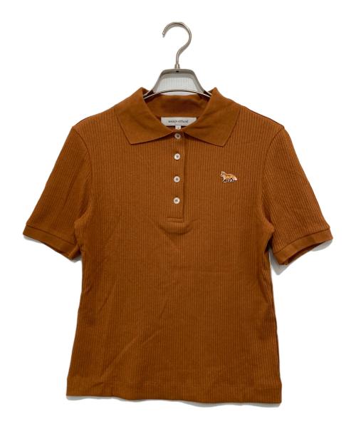 maison kitsune（メゾンキツネ）maison kitsune (メゾンキツネ) ファインリブポロ MW00203KJ0134 ブラウン サイズ:Sの古着・服飾アイテム