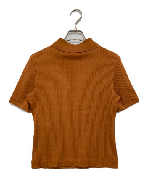 maison kitsune（メゾンキツネ）maison kitsune (メゾンキツネ) ファインリブポロ MW00203KJ0134 ブラウン サイズ:Sの古着・服飾アイテム