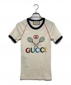 GUCCIグッチ）の古着「テニス コットンジャージーTシャツ」｜ホワイト