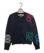 LOEWEロエベ）の古着「ブラッシュドウール アナグラムカーディガン S359Y16K23 22AW」｜ブラック