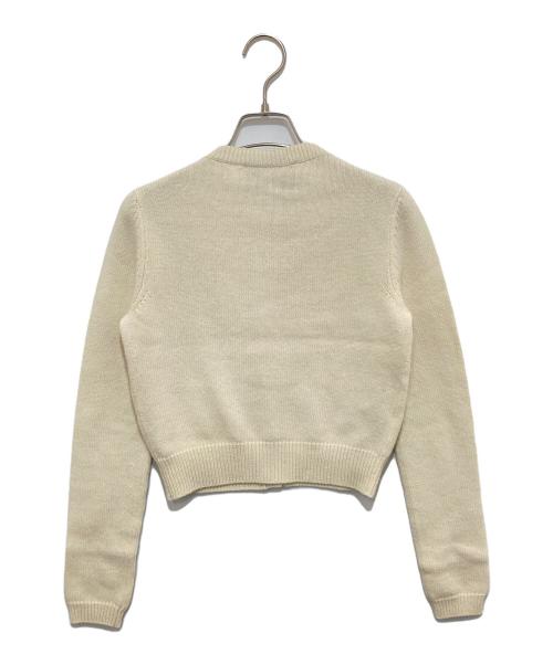 GUCCI（グッチ）GUCCI (グッチ) Gエンブロイド スクエアネックカーディガン　642067 XKBKC アイボリー サイズ:XXSの古着・服飾アイテム