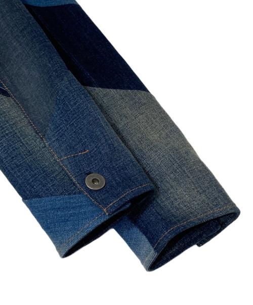 PRADA（プラダ）PRADA (プラダ) パッチワーククロップドデニムジャケット　GFB267 S202 インディゴ サイズ:SIZE 38の古着・服飾アイテム