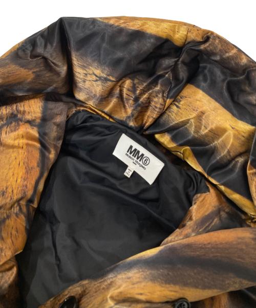 MM6 Maison Margiela（エムエムシックスメゾンマルジェラ）MM6 Maison Margiela (エムエムシックスメゾンマルジェラ) PORTS JACKET Fur Print（ファープリント スポーツジャケット）S32AM0309 / フーデッドダウンジャケット オレンジ サイズ:38の古着・服飾アイテム