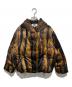 MM6 Maison Margiela（エムエムシックスメゾンマルジェラ）の古着「PORTS JACKET Fur Print（ファープリント スポーツジャケット）S32AM0309 / フーデッドダウンジャケット」｜オレンジ