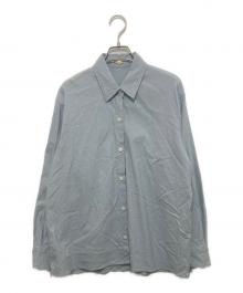 MUSE de Deuxieme Classe（ミューズ ドゥーズィエム クラス）の古着「STRETCH TWILL CACHE ストレッチツイルキャッシュシャツ」｜スカイブルー