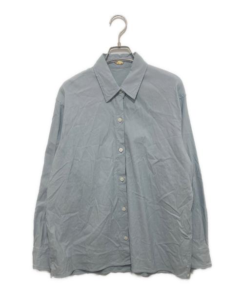 MUSE de Deuxieme Classe（ミューズ ドゥーズィエム クラス）MUSE de Deuxieme Classe (ミューズ ドゥーズィエム クラス) STRETCH TWILL CACHE ストレッチツイルキャッシュシャツ スカイブルー サイズ:Fの古着・服飾アイテム