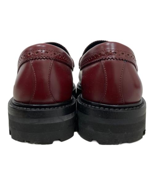 CELINE（セリーヌ）CELINE (セリーヌ) トリオンフ チェーン マーガレット ローファー エディ期 バーガンディー サイズ:38の古着・服飾アイテム