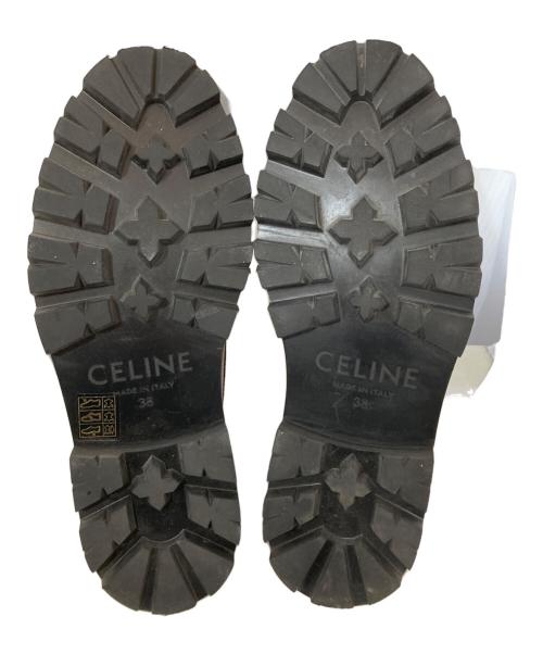 CELINE（セリーヌ）CELINE (セリーヌ) トリオンフ チェーン マーガレット ローファー エディ期 バーガンディー サイズ:38の古着・服飾アイテム