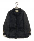 UNITED ARROWS TOKYOユナイテッドアローズトウキョウ）の古着「シャギーツイードジャケット」｜ブラック