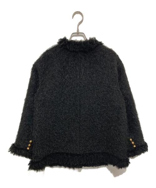 UNITED ARROWS TOKYO（ユナイテッドアローズトウキョウ）UNITED ARROWS TOKYO (ユナイテッドアローズトウキョウ) シャギーツイードジャケット ブラック サイズ:36の古着・服飾アイテム