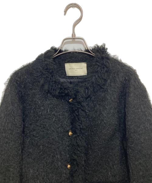 UNITED ARROWS TOKYO（ユナイテッドアローズトウキョウ）UNITED ARROWS TOKYO (ユナイテッドアローズトウキョウ) シャギーツイードジャケット ブラック サイズ:36の古着・服飾アイテム