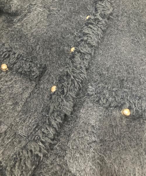 UNITED ARROWS TOKYO（ユナイテッドアローズトウキョウ）UNITED ARROWS TOKYO (ユナイテッドアローズトウキョウ) シャギーツイードジャケット ブラック サイズ:36の古着・服飾アイテム