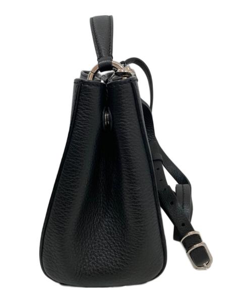 JIMMY CHOO（ジミーチュウ）JIMMY CHOO (ジミーチュウ) VARENNE TOP HANDLE MINI BAG（ヴァレンヌ トップハンドル ミニバッグ）/ 2WAYショルダーバッグ ブラックの古着・服飾アイテム