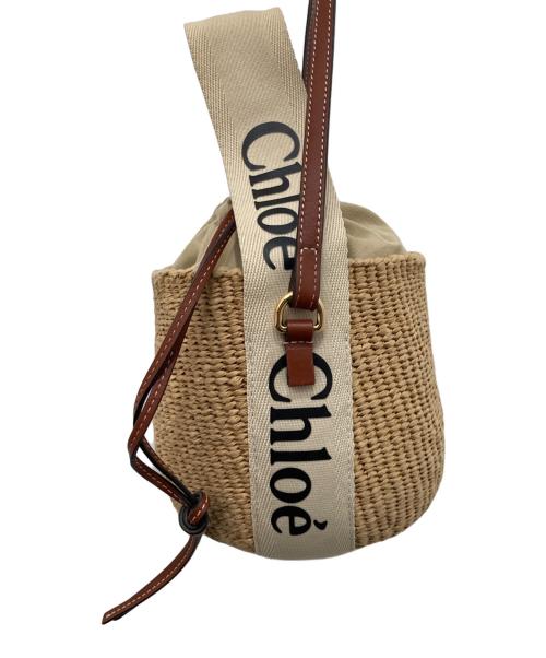 Chloe（クロエ）Chloe (クロエ) Woodyスモールバスケット 03-21-68-65 ベージュの古着・服飾アイテム