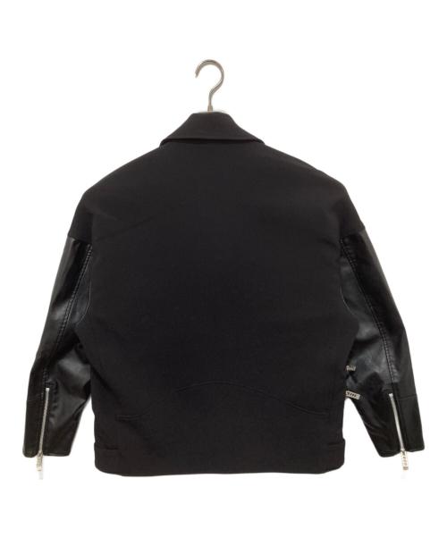 UN3D.（アンスリード）UN3D. (アンスリード) COMBI BIG RIDERS　切替ダブルライダースジャケット　522360109001-01 ブラック サイズ:36の古着・服飾アイテム