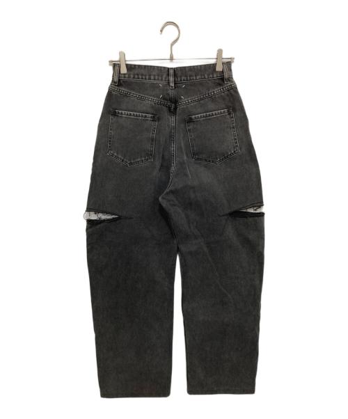 Maison Margiela（メゾンマルジェラ）Maison Margiela (メゾンマルジェラ) スラッシュディテール カットアウトデニムパンツ 2024 SA51LA0051 S30743  ブラック サイズ:40の古着・服飾アイテム