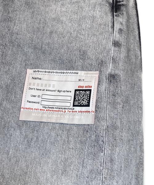 Maison MIHARA YASUHIRO（メゾン ミハラ ヤスヒロ）Maison MIHARA YASUHIRO (メゾン ミハラ ヤスヒロ) Denim Roll-Up Pants(ロールアップパンツ) 	B12PT042 グレー サイズ:38の古着・服飾アイテム