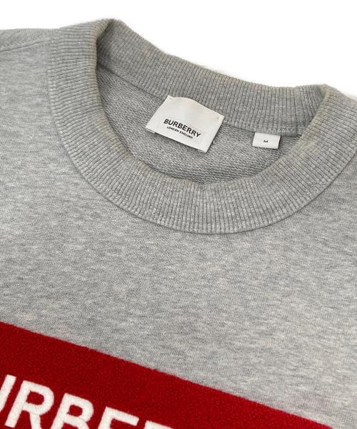 BURBERRY LONDON（バーバリーロンドン）BURBERRY LONDON (バーバリーロンドン) 19AW ロゴアップリケクルーネックスウェット　8021431 グレー サイズ:Mの古着・服飾アイテム