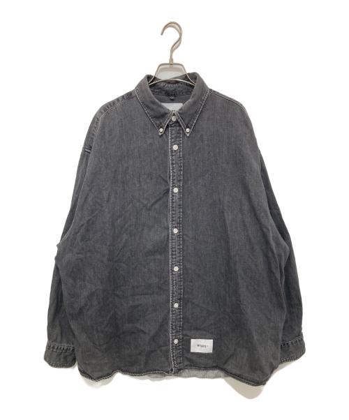 WTAPS（ダブルタップス）WTAPS (ダブルタップス) BD 04 LS COTTON．DENIM ブラック サイズ:X 04の古着・服飾アイテム