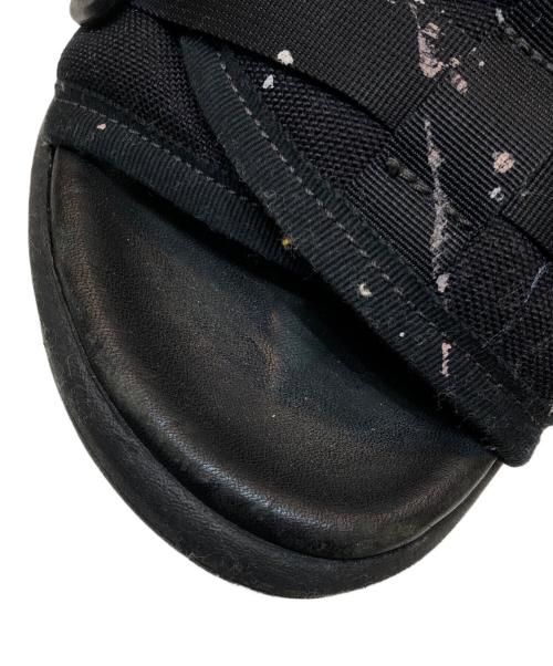 VISVIM（ビズビム）VISVIM (ビズビム) ペイント加工 ストラップサンダル ブラック サイズ:XLの古着・服飾アイテム