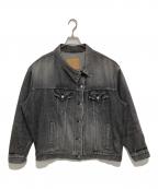 BALENCIAGAバレンシアガ）の古着「アシンメトリ―デザインデニムジャケット　492138」｜グレー