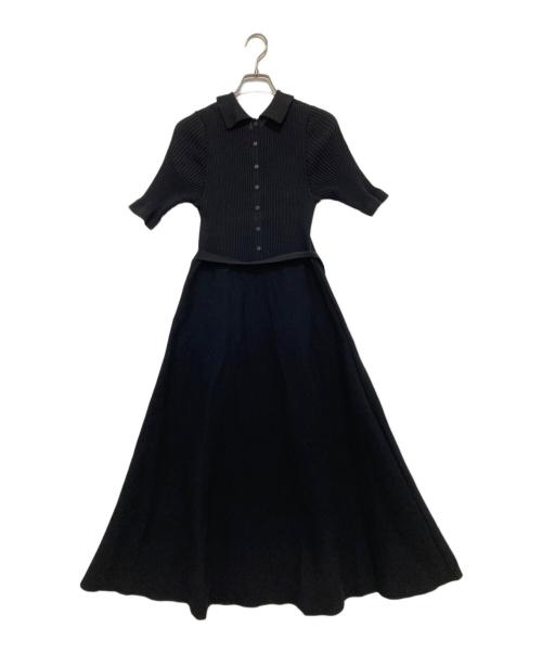 UNITED ARROWS（ユナイテッドアローズ）UNITED ARROWS (ユナイテッドアローズ) コンビ フレア ワンピース 1526-136-3887 ネイビー サイズ:-の古着・服飾アイテム