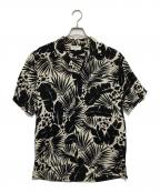 Saint Laurent Parisサンローランパリ）の古着「SILK JUNGLE PALM PRINT S/S SHIRT」｜ブラック