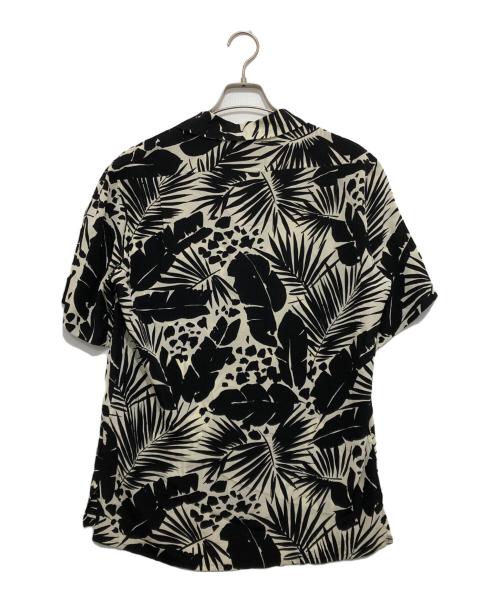 Saint Laurent Paris（サンローランパリ）Saint Laurent Paris (サンローランパリ) SILK JUNGLE PALM PRINT S/S SHIRT ブラック サイズ:38の古着・服飾アイテム