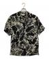 Saint Laurent Paris（サンローランパリ）の古着「SILK JUNGLE PALM PRINT S/S SHIRT」｜ブラック