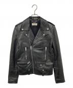 Saint Laurent Parisサンローランパリ）の古着「L01 クラシックモーターサイクルライダースレザージャケット　Leather riders jacket 361841」｜ブラック
