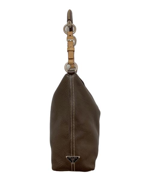 PRADA（プラダ）PRADA (プラダ) NAPPA HANDLE ワンショルダーバッグ BR1847 ブラウン サイズ:　の古着・服飾アイテム