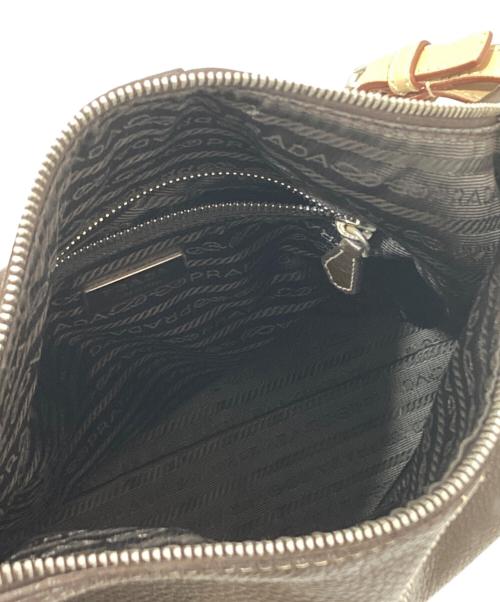 PRADA（プラダ）PRADA (プラダ) NAPPA HANDLE ワンショルダーバッグ BR1847 ブラウン サイズ:　の古着・服飾アイテム