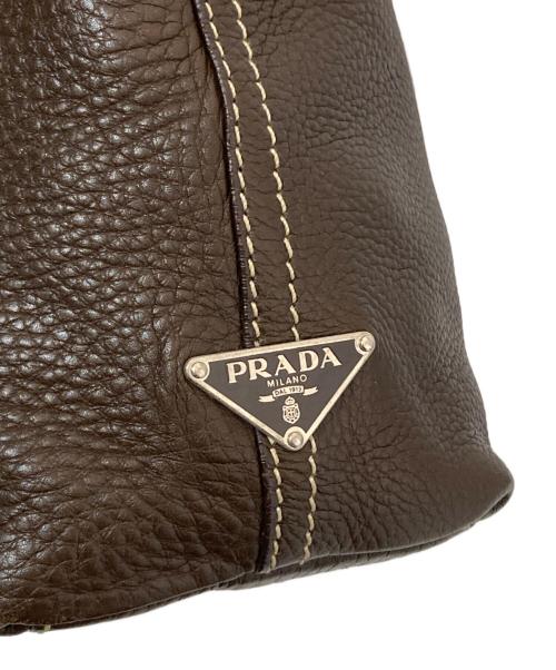 PRADA（プラダ）PRADA (プラダ) NAPPA HANDLE ワンショルダーバッグ BR1847 ブラウン サイズ:　の古着・服飾アイテム