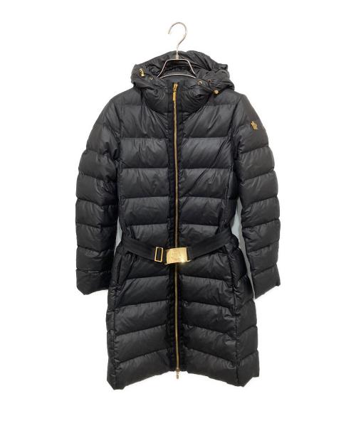 MONCLER（モンクレール）MONCLER (モンクレール) NANTES ベルト付きフーデッドダウンコート　920-093-49349-10 ブラック サイズ:00の古着・服飾アイテム