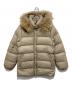 MONCLER（モンクレール）の古着「TISSU MATERIAL STOFF TESSUTO　フーデッドダウンコート　314-02-1250」｜ベージュ