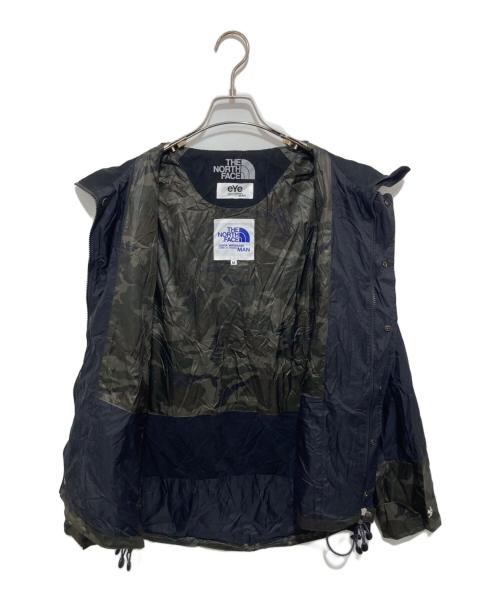THE NORTH FACE（ザ ノース フェイス）THE NORTH FACE eYe COMME des GARCONS JUNYAWATANABE MAN ナイロンタフタプリントカスタマイズ ジャケット  AD2018 WC-J922 ブラック×オリーブ サイズ:Mの古着・服飾アイテム