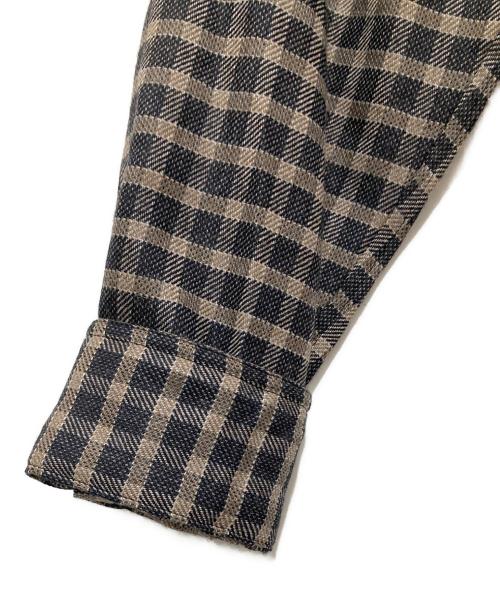 ULTERIOR（アルテリア）ULTERIOR (アルテリア) CHECKED WOOL FLANNEL D/P SHIRT チェックド ウール フランネル ディーピー シャツ ブラック サイズ:5の古着・服飾アイテム