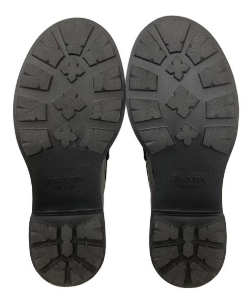 PRADA（プラダ）PRADA (プラダ) Brushed Leather Loafers(ブラッシュドレザーローファー) 2DG149 ブラック サイズ:8 1/2の古着・服飾アイテム
