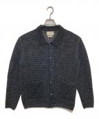 YOKEヨーク）の古着「MESH KNITTED SHIRT CARDIGAN(メッシュニットシャツカーディガン) YK25SS0956S」｜ネイビー