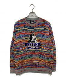 Hysteric Glamour×SOOTZI（ヒステリックグラマー）の古着「ロゴ3Dウールニット 01183NS20」｜レッド