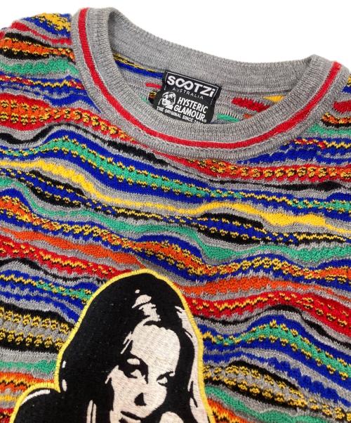 Hysteric Glamour（ヒステリックグラマー）Hysteric Glamour (ヒステリックグラマー) SOOTZI ロゴ3Dウールニット 01183NS20 レッド サイズ:SIZE Freeの古着・服飾アイテム