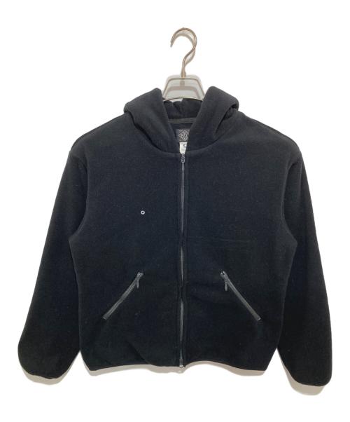 POST O'ALLS（ポストオーバーオールズ）POST O'ALLS (ポストオーバーオールズ) EZ Hoodie Polar Tech Black（イージーフーディ ポーラテック ブラック）/ フーデッドフリースジャケット　3610-PTB ブラック サイズ:Mの古着・服飾アイテム