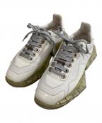 JIMMY CHOOジミーチュウ）の古着「DIAMOND パテントスニーカー」｜ホワイト