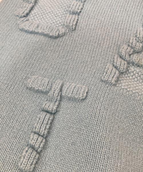 BOTTEGA VENETA（ボッテガベネタ）BOTTEGA VENETA (ボッテガベネタ) 立体ロゴオーバーサイズニットセーター 707883 V26T0 スカイブルー サイズ:Sの古着・服飾アイテム