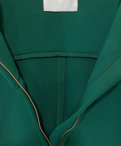 Mame Kurogouchi（マメクロゴウチ）Mame Kurogouchi (マメクロゴウチ) Jomon Pattern Knitted Overalls　縄文パターンニットオーバーオール グリーン サイズ:1の古着・服飾アイテム