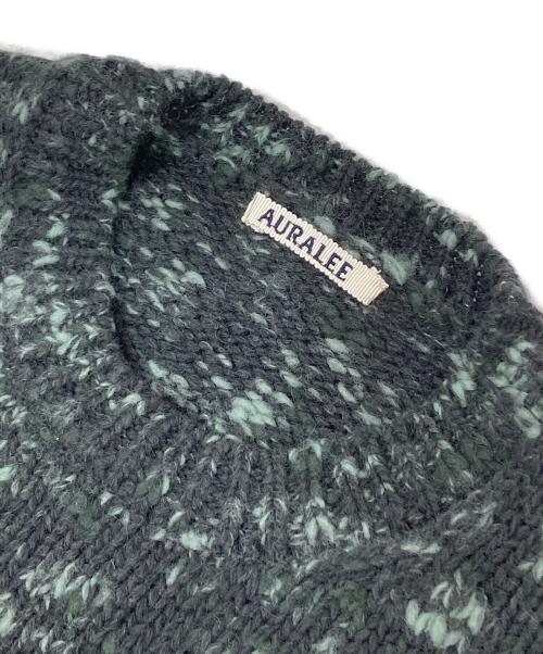 AURALEE（オーラリー）AURALEE (オーラリー) WOOL MIX COLOR SLUB YARN KNIT P/O(ウールミックスカラースラブヤーンニット)) A22AP02MS グリーン サイズ:1の古着・服飾アイテム