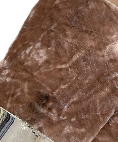 sergio rossi（セルジオロッシ）sergio rossi (セルジオロッシ) ベロアスクエアトゥフラットシューズ 	A77990 ブラウン サイズ:35 1/2の古着・服飾アイテム