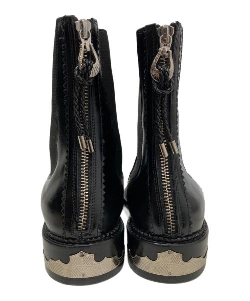 TOGA（トーガ）TOGA (トーガ) ミックスバッジレザーアンクルブーツ　	AJ990 ブラック サイズ:38の古着・服飾アイテム