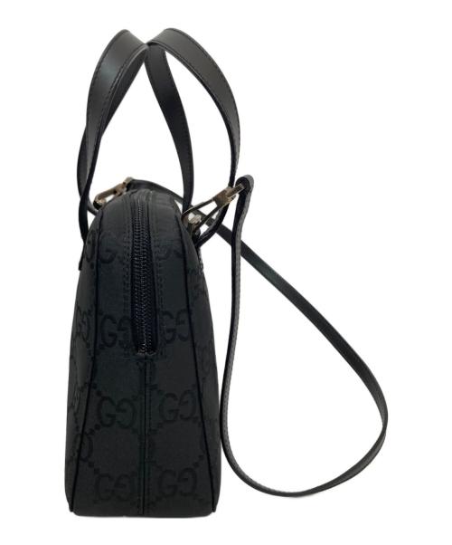 GUCCI（グッチ）GUCCI (グッチ) GG柄 ナイロン×レザー 2WAYバッグ　007-2005 ブラックの古着・服飾アイテム