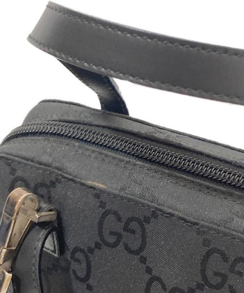 GUCCI（グッチ）GUCCI (グッチ) GG柄 ナイロン×レザー 2WAYバッグ　007-2005 ブラックの古着・服飾アイテム